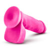 Bold Hero Dildo Au Naturel 8in w/Balls Pink