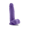 Bold Pleaser Dildo Au Naturel 7in w/Balls Purple, Blush