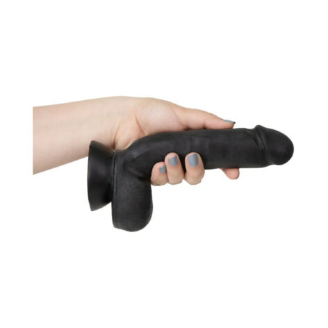 Bold Pound Dildo Au Naturel 8in w/Balls Black, Blush