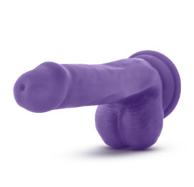 Delight Dildo Au Naturel Bold 6in w/Balls Purple