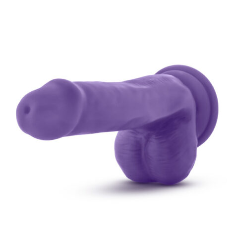 Delight Dildo Au Naturel Bold 6in w/Balls Purple