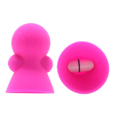 Seduce Me Nipple Suckers Silicone Vibrating Pink