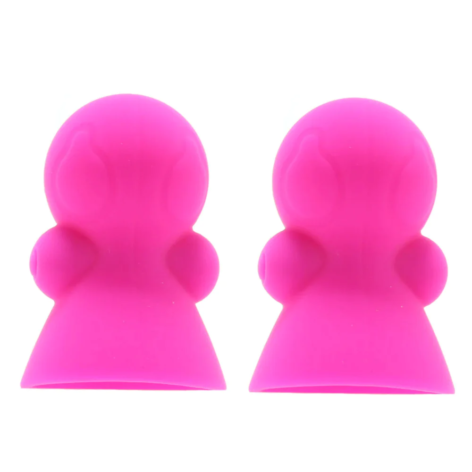 Seduce Me Nipple Suckers Silicone Vibrating Pink