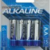 AA Alkaline Batteries Long Life 4 Pack