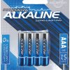 AAA Alkaline Batteries Long Life 4 Pack