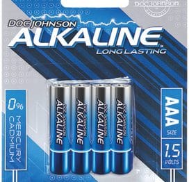 AAA Alkaline Batteries Long Life 4 Pack
