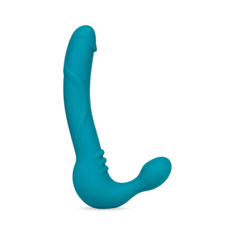 Temptasia Luna Strapless Strap On Dildo Teal Silicone, Blush