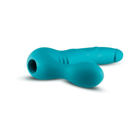 Temptasia Luna Strapless Strap On Dildo Teal Silicone, Blush