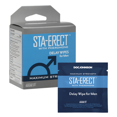 Sta-Erect Delay Wipes with Pheromone 10 Pack