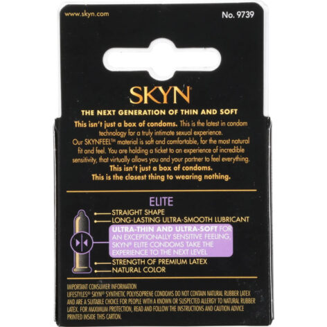 LifeStyles SKYN Elite Non-Latex Condoms 3 Pack