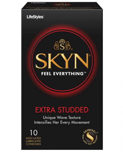 LifeStyles SKYN Extra Studded Condoms 10 Pack