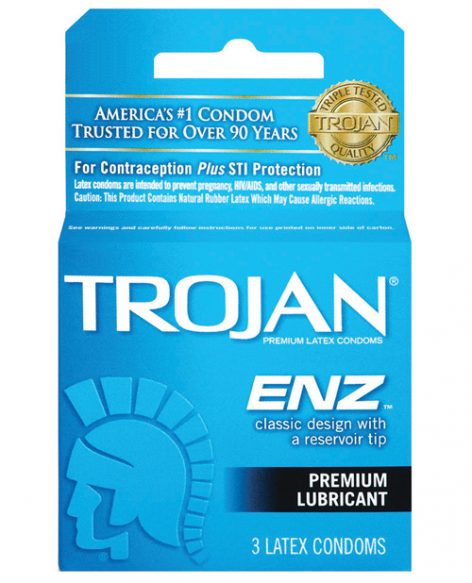 Trojan ENZ Lubricated Condoms 3 Pack