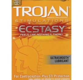 Trojan Ecstasy Ultra Ribbed Condoms 10 Pack