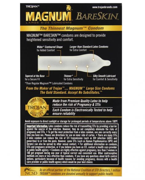 Trojan Magnum BareSkin Lubricated Condoms 10 Pack