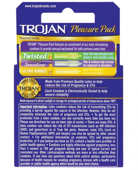 Trojan Pleasure Pack 3 Condoms