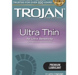 Trojan Ultra Thin Lubricated Condoms 12 Pack
