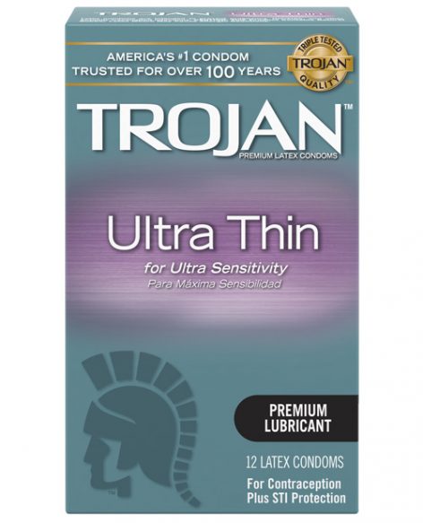 Trojan Ultra Thin Lubricated Condoms 12 Pack