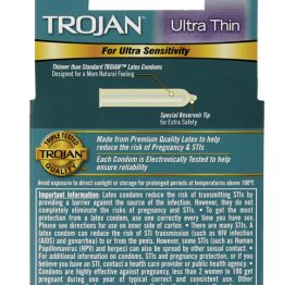Trojan Ultra Thin Lubricated Condoms 12 Pack | Satisfaction.com