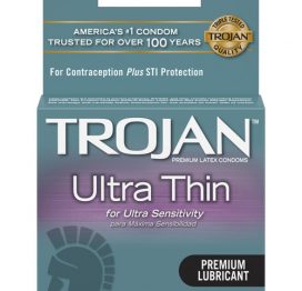 Trojan Ultra Thin Lubricated Condoms 3 Pack