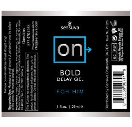 On Bold For Him Delay Gel For Him 1oz, Sensuva