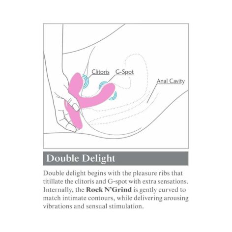 3Some Rock N' Grind Silicone Vibrator Pink, Pipedream