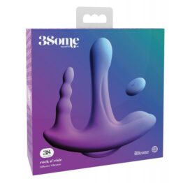 3Some Rock N' Ride Silicone Vibrator Purple, Pipedream