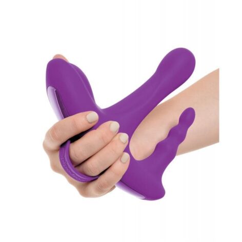 3Some Rock N' Ride Silicone Vibrator Purple, Pipedream