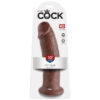 King Cock 10in Dildo w/Suction Cup Brown, Pipedream