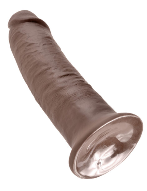 King Cock 10in Dildo w/Suction Cup Brown, Pipedream