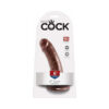King Cock 6in Dildo w/Suction Cup Brown, Pipedream