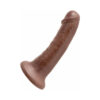 King Cock 6in Dildo w/Suction Cup Brown, Pipedream
