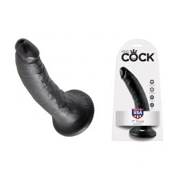 King Cock 7 Inch Dildo Black