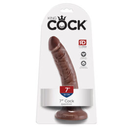 King Cock 7in Dildo Brown, Pipedream