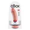 King Cock 8in Dildo Beige Flesh, Pipedream