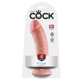 King Cock 8in Dildo Beige Flesh, Pipedream