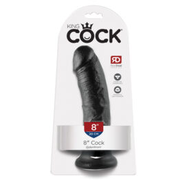 King Cock 8in Dildo Black, Pipedream