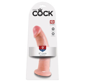 King Cock 9in Dildo w/Suction Cup Beige, Pipedream