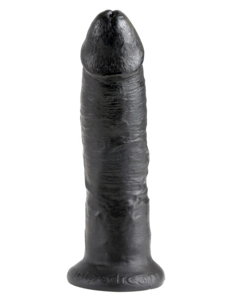 King Cock 9in Dildo w/Suction Cup Black, Pipedream