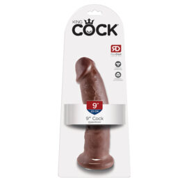 King Cock 9in Dildo w/Suction Cup Brown, Pipedream