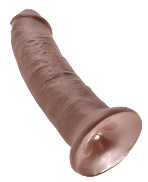 King Cock 9in Dildo w/Suction Cup Brown, Pipedream