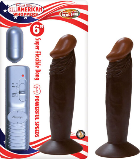Afro American Whoppers 6in Vibrating Dildo