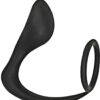 Commander Prostate Pleaser Cockring Silicone Black, Nasstoys