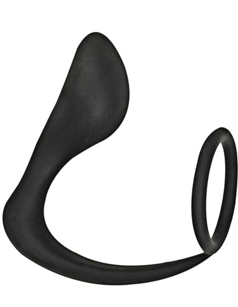 Commander Prostate Pleaser Cockring Silicone Black, Nasstoys