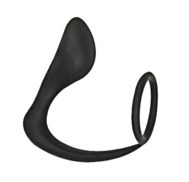 Commander Prostate Pleaser Cockring Silicone Black, Nasstoys