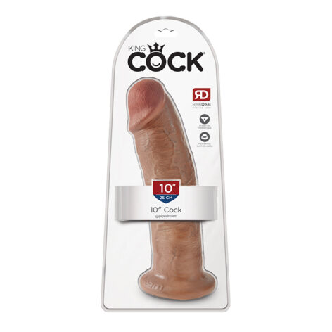 King Cock 10in Dildo w/Suction Cup Tan, Pipedream
