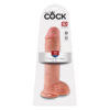 King Cock 11in Dildo w/Balls Beige, Pipedream