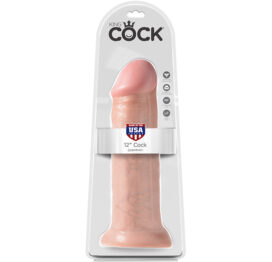 King Cock 12 Inch Dildo Beige Flesh