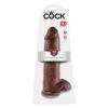 King Cock 12in Dildo w/Balls Brown, Pipedream