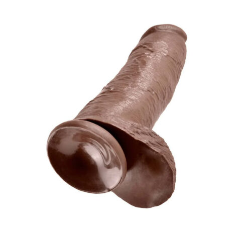 King Cock 12in Dildo w/Balls Brown, Pipedream