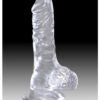 King Cock 4in Dildo w/Balls Clear, Pipedream